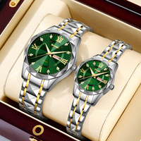 SKMEI 9369-9370 Luxe Mode Couple Montre Élégant Design Simple Nouveau Usage Quotidien Cadeau Choix Quartz Mouvement Verre Cadran Fenêtre