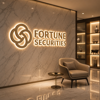 Signalétique LED rétroéclairée personnalisée, signalétique haut de gamme pour restaurants, halls d'entreprises et boutiques.