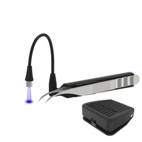 Lampe UV sans fil Flash Cure Lash Light avec pédale, 395 nm, mini lampe UV à clipser, système professionnel d'extension de cils LED pour usage en salon
