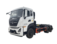 Camion benne à benne basculante 6x4 robuste 20-25T avec bras de levage hydraulique, camion de collecte de déchets, un camion pour plusieurs conteneurs