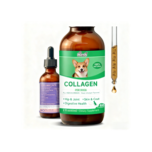 Gotas de Colágeno para Perros con Biotina, MSM, Jengibre, Vitaminas C y E - Suplemento Sin Granos para la Salud de la Piel y el Pelaje, Articulaciones, Digestión e Inmunidad - Product Image 1