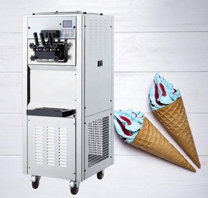 Machine à crème glacée Softy commerciale pour enfants 3 saveurs gel <span class=keywords><strong>tourbillon</strong></span> pour yaourt fruits lait ingrédients nouvelle condition pour un usage domestique - Product Image 1