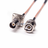 Câble coaxial RG316 50 Ohm, pigtail BNC femelle avec bride à 4 trous vers BNC mâle droit pour test d'antenne WiFi
