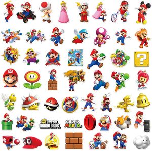 Autocollants pour bouteilles d'eau, enfants et adolescents, <span class=keywords><strong>Mario</strong></span>, jouets imperméables, autocollants en vinyle pour téléphone portable, chapeau, dessin animé, frères et sœurs - Product Image 3