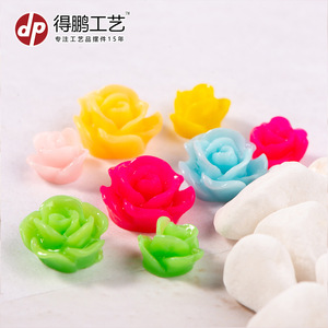 Flores de Resina en Miniatura Dp, Rosas de 1 cm y 0.6 cm, Color Aleatorio, Decoraciones de PVC para Manualidades y Joyería DIY - Product Image 4
