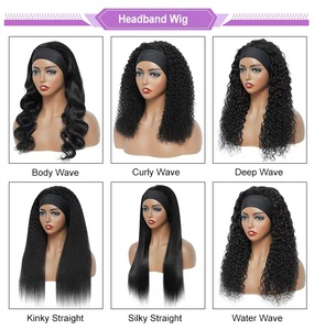 Perruques bandeau en <span class=keywords><strong>cheveux</strong></span> indiens bruts bouclés afro, sans dentelle, entièrement fabriquées à la machine, en <span class=keywords><strong>cheveux</strong></span> humains Remy, vente en gros - Product Image 6