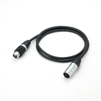 Câble de signal de contrôle DMX512 étanche de haute qualité, 1,2 m, 3 broches, 3*0,3 mm², XLR, 1,2 mètre, en cuivre, pour projecteurs de scène à tête mobile