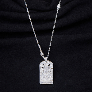 Dapat disesuaikan 999 perak Vintage Guanyin liontin kalung Tautan klasik aksesori Mode Pria Wanita hadiah dibuat kualitas tinggi - Product Image 5