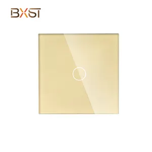 BXST 1 Gang 1way Touch Switch Single Live EU Standard Smart Tempered Glass Panel 1000W