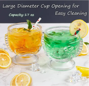 Verres à cocktail 500ml <span class=keywords><strong>avec</strong></span> pailles pour <span class=keywords><strong>Mojito</strong></span> verrerie Bar ensemble de verres pour les fêtes à la maison <span class=keywords><strong>verre</strong></span> à vin rouge - Product Image 2