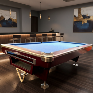 Billard Snooker Moderne 9 pieds en Cuir avec Rails en Bois Massif et Coussins en Ardoise, Vente Chaude d'Usine, Accessoires de Billard Gratuits pour le Vietnam - Product Image 2