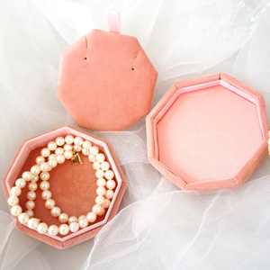 Ins Trendy Octagonal Velvet <b>Ring</b> <b>Box</b> Eco Friendly Buckle Design Personalized Jewelry Storage - Product Image 4