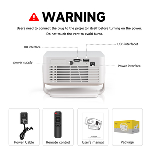 Projecteur Home Cinéma LCD 720P avec décodage 8K HY300 MAX Nouveau 400 ANSI Android 14 Mise au point automatique BT5.4 & WiFi 6 Portable - Product Image 6