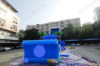 Toboggans aquatiques gonflables Hippo Séparation sèche et humide Toboggan aquatique gonflable pour piscine