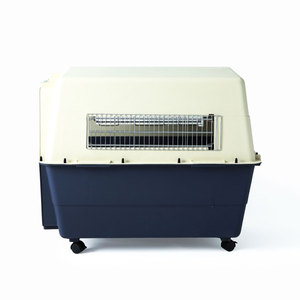 Outdoor portable plastic dog travel crate airline approved pet cat transport carrier box