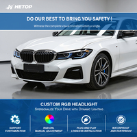 Phares HETOP G20 2020-2022 – Amélioration personnalisée spéciale avec lentille RGB, quatre feux de proche, quatre feux de lointain, DRL LED uniques, Plug and Play pour BMW