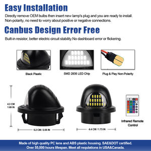 Lumière de plaque d'immatriculation LED arrière en gros pour <span class=keywords><strong>Ford</strong></span> F-150 F-250 F-350 Pick-up, accessoires de feux arrière - Product Image 3