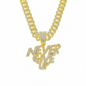 Collar con Colgante de Letra de Aleación Estilo Hiphop, Chapado en Oro y Plata, para Hombre, Joyería de Moda, Venta al Por Mayor, Gran Venta 2026 - Product Image 6