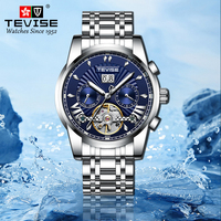 Jam Tangan Mekanik Tourbillon Skeleton Tahan Air Berkualitas Tinggi Baru untuk Pria, Jam Tangan Otomatis Bisnis Mewah Modis