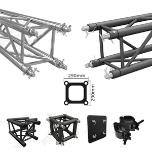 SIL Aluminium Carré Truss F14 F33 Exasores Plaque de Base Boîte Coin Wrap <span class=keywords><strong>Occasion</strong></span> Global Spigot Truss F34 Noir - Product Image 1