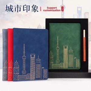 PU Leather Daolin Paper A5 <b>Notebook</b> <b>Set</b> GS789 Thread-Bound-College Students Travel Check-Ins New Recommendation Best-Selling - Product Image 2