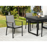 Mobilier de jardin Table et chaises de salle à manger d'extérieur Ensemble table et chaises Patio Cadre en aluminium Hôtel en bois Café Restaurant haut de gamme