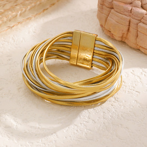 Conjunto de Pulseras de Aleación Estilo Boho, Chapadas en <span class=keywords><strong>Oro</strong></span> de 14K, Multicapa, Apilables, para Mujer, Regalo - Product Image 5