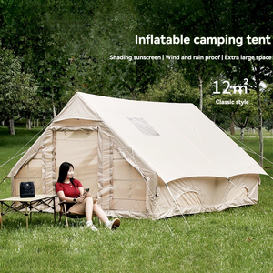 Luxury Oxford Cloth Inflatable Cabin Tent 12m² 5-6 Person Four-Season Double Layer <b>Extended</b> Type One Bedroom Living Room - Product Image 4