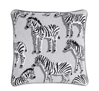 Housse de coussin personnalisée moderne en coton 100% tricoté, jetable, rectangulaire, avec fermeture éclair cachée, surpiqûres fantaisie