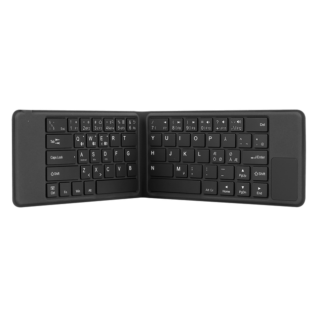 Nordic Layout Foldable  Keyboard Ergonomic Split Wireless Keyboard with Touchpad for Tablets Phones Laptops