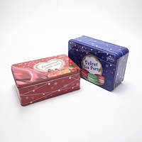 Boîtes carrées en étain à biscuits personnalisées Boîte en étain Noël Boîte cadeau en étain à biscuits en fer