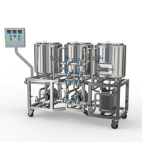 Kit d'équipement de brasserie artisanale 100L SMART à 3 cuves en acier inoxydable 304 pour brassage domestique en promotion