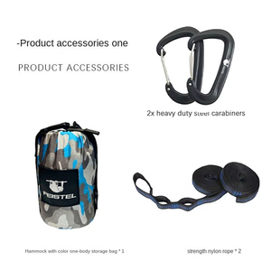 Hamaca Ligera de Nailon para 2 Personas con Mosquitero, Patrón de Camuflaje, Portátil, para Senderismo, Excursionismo, Playa y Camping - Product Image 5