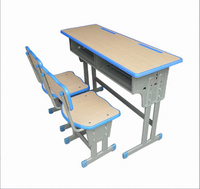 Meubles pour écoles primaires, secondaires et supérieures, table réglable en métal à double siège, table de classe à deux places, bureau et chaise en bois pour étudiants