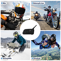 Casque de moto Bluetooth XINOWY V6 Pro, étanche IP65, communication mains libres, interphone pour moto