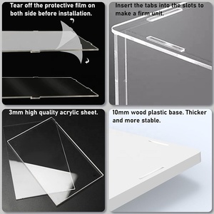 ตู้โชว์อะคริลิค 2 ชั้นสำหรับรถเลโก้และรถไดแคสต์ขนาด 1/8 - ตู้โชว์กันฝุ่นพร้อมประตู - Product Image 3