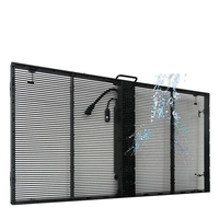 XINTAI Prix d'usine Écran Led Transparent d'intérieur P3.91 Transparent LED Rideau Fenêtre Mur de verre Led Film vidéo Écran Led