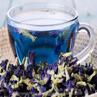 Thé aux fleurs de pois papillon bleu pour café, bar, boutique de boissons, impression personnalisée, vente en gros, en vrac