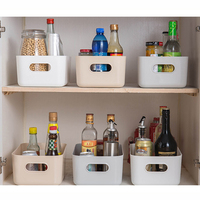Boîte de rangement, panier de rangement pour objets divers, boîte en plastique pour snacks de bureau étudiants boîte de rangement pour la cuisine maison