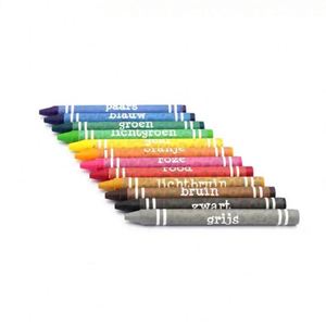 Ensemble de crayons de cire non toxiques de 24 couleurs pour enfants avec logo personnalisé dans une boîte en papier - Product Image 1
