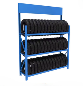 Có thể điều chỉnh chiều cao một mặt kim loại lốp <span class=keywords><strong>Rack</strong></span> hiển thị tùy chỉnh cửa hàng bán lẻ và kho lưu trữ Kệ hiển thị đứng loại - Product Image 4