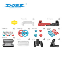 Kit d'accessoires sportifs DOBE 16 en 1, station de charge, poignée, volant pour Nintendo Switch OLED, accessoires de jeu