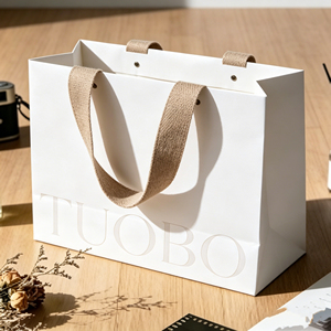 Sacs en papier kraft brun personnalisés avec logo, pour emballages cadeaux, restauration rapide, à emporter, avec poignée - Product Image 6