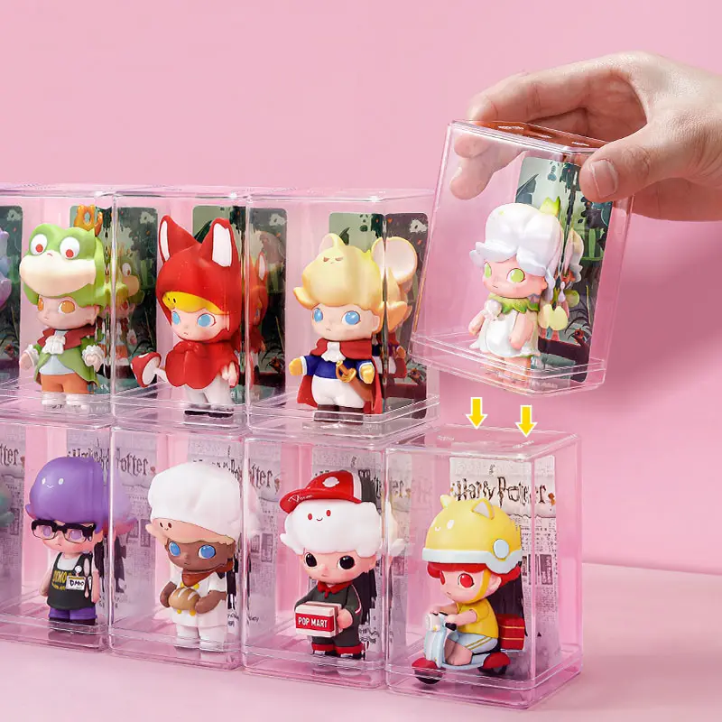 Visualizzazione della scatola di immagazzinaggio con la copertura trasparente personalizzato bambola fatta a mano di polvere coperchio del display cabinet