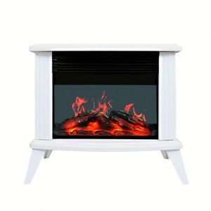 <span class=keywords><strong>Cheminée</strong></span> électrique verticale 3D à flamme réelle 1500W, <span class=keywords><strong>prix</strong></span> usine, sur pied, avec table TV intégrée, en verre blanc, modèle 2025 – Promotion - Product Image 1