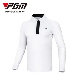 PGM YF491 polo da golf di marca di lusso magliette polo da golf in poliestere da uomo a maniche lunghe