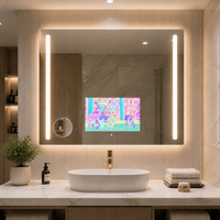 Espejo con Pantalla Táctil de 21.5 Pulgadas, Sistema Android, Montaje en Pared, Espejo Inteligente para Baño, Espejo Mágico para Hotel, Villa o Proyecto