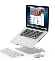 IDock Support d'Ordinateur Portable Ergonomique en Métal Pliable, Réglable en Hauteur et Multi-Angles, avec Ventilateur et Hub USB en Option