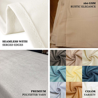 Nappe Rectangulaire Texturée en Polyester Effet Lin Taupe 90x132, Résistante aux Plis, pour Mariages, Banquets, Hôtels et Événements (Vente en Gros)