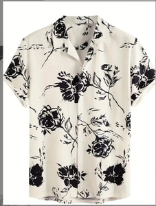 เสื้อเชิ้ตชายหาดลำลองพิมพ์ลายแฟชั่นแขนสั้นสำหรับผู้ชาย - Product Image 5